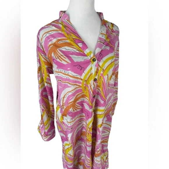 Vera for Anthropologie Spring Dress Maximalist Oversized Artsy Abstract 1990s XS - Picture 5 of 16